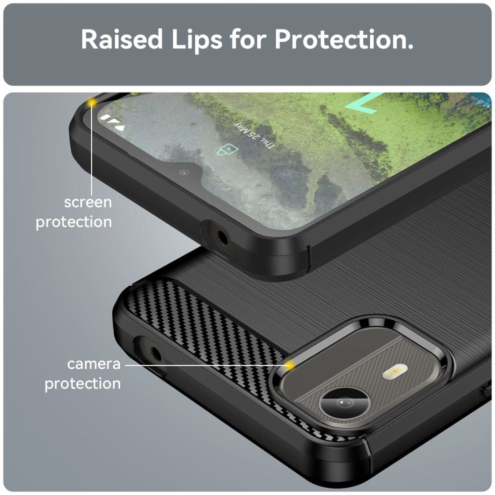 Nokia C12 4G / C12 Pro / C12 Plus Carbon Brushed Texture Phone Cover - Image 5