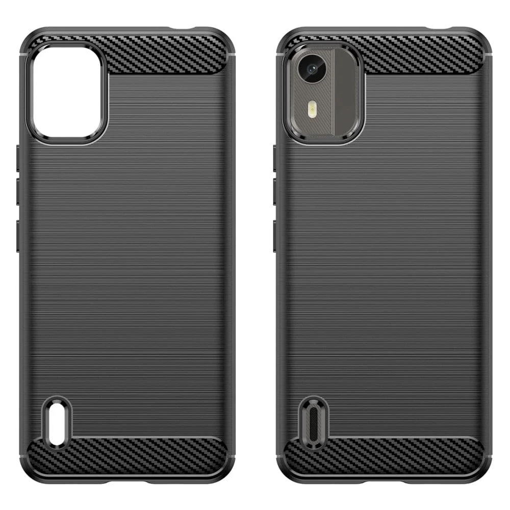Nokia C12 4G / C12 Pro / C12 Plus Carbon Brushed Texture Phone Cover - Image 7