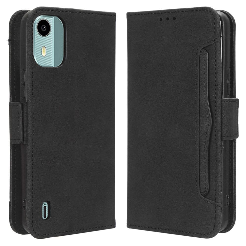 Nokia C12 / C21 Pro / C12 Plus Flip Wallet Cover with Removable Front Card Wallet, Card Slots