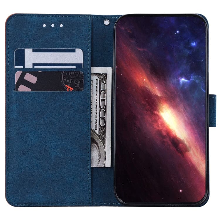Nokia C2 2nd Edition Embossed Leather Flip Cover, Card Slots - Image 7