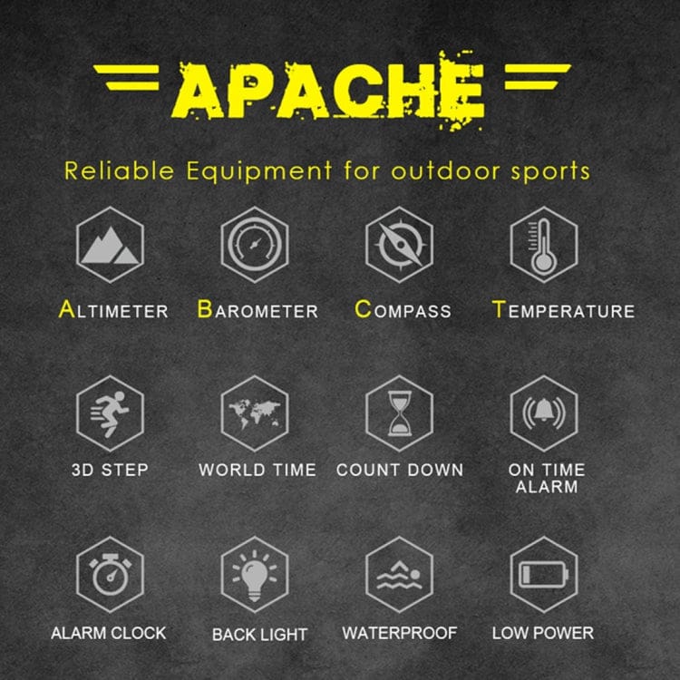 North Edge Multi-Function Digital Adventure Watch, Fitness, Barometer, Altimeter, Compass, Thermometer, 50 Metres Waterproof, - Image 2