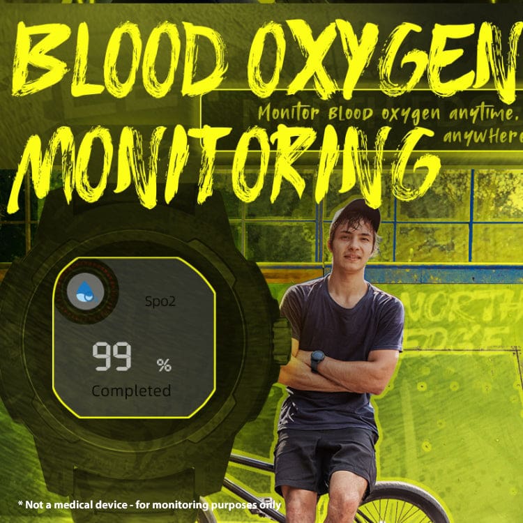 North Edge Mars 2 Rugged Watch, Water Resistant, Fitness Recording, Heart Rate, Blood Oxygen Monitoring - Image 6