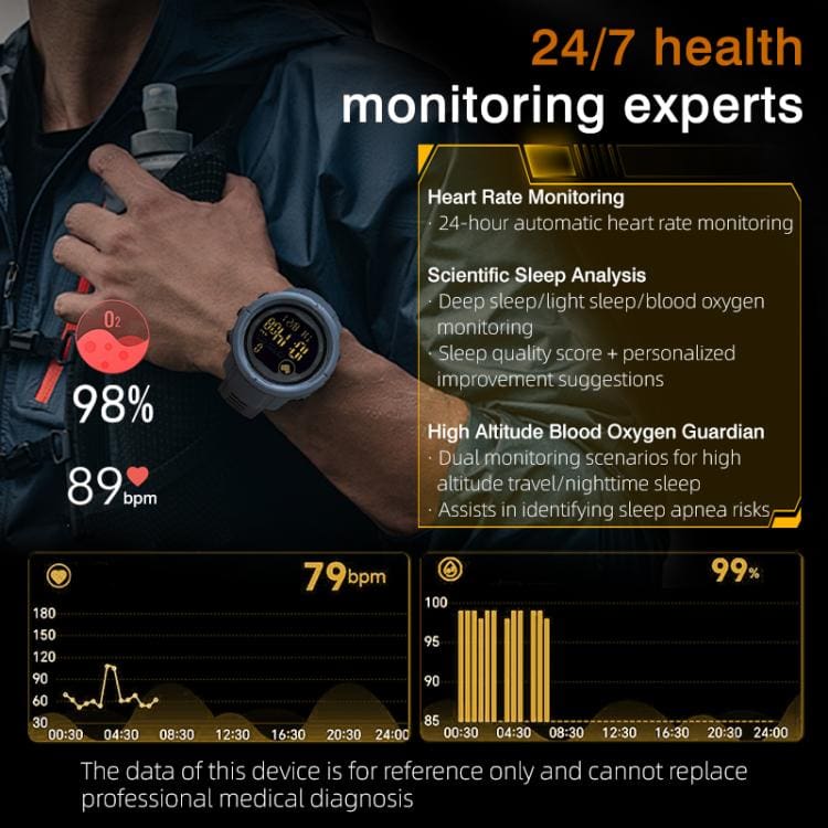 NORTH EDGE MARS 5: Smart Outdoor Sports Watch | FSTN Display - Image 7