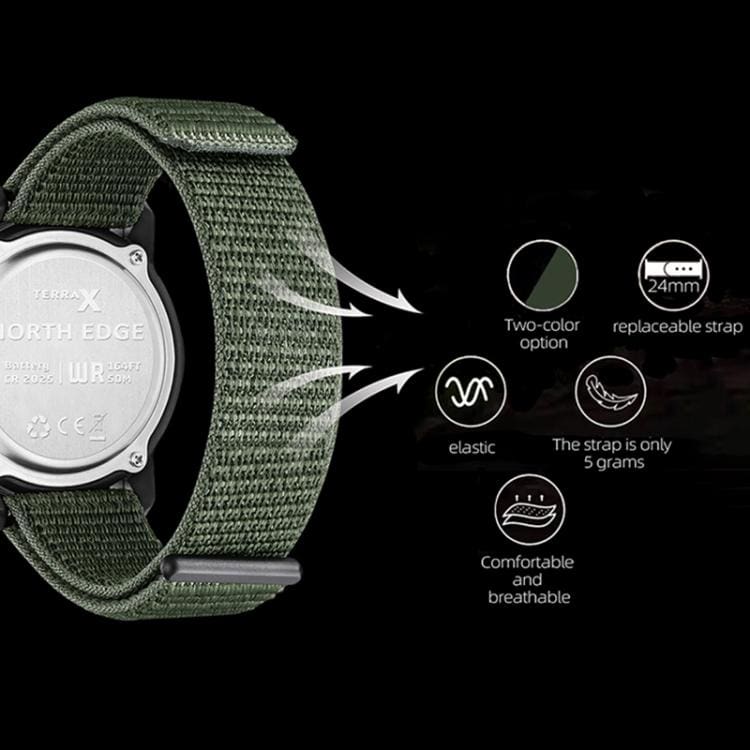 NORTH EDGE TERRAX: Rugged Lightweight Outdoor Watch |5ATM Water Resistant - Image 9