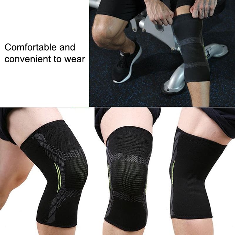 Nylon Sports Protective Gear Four-Way Stretch Knit Knee Pads - Image 3