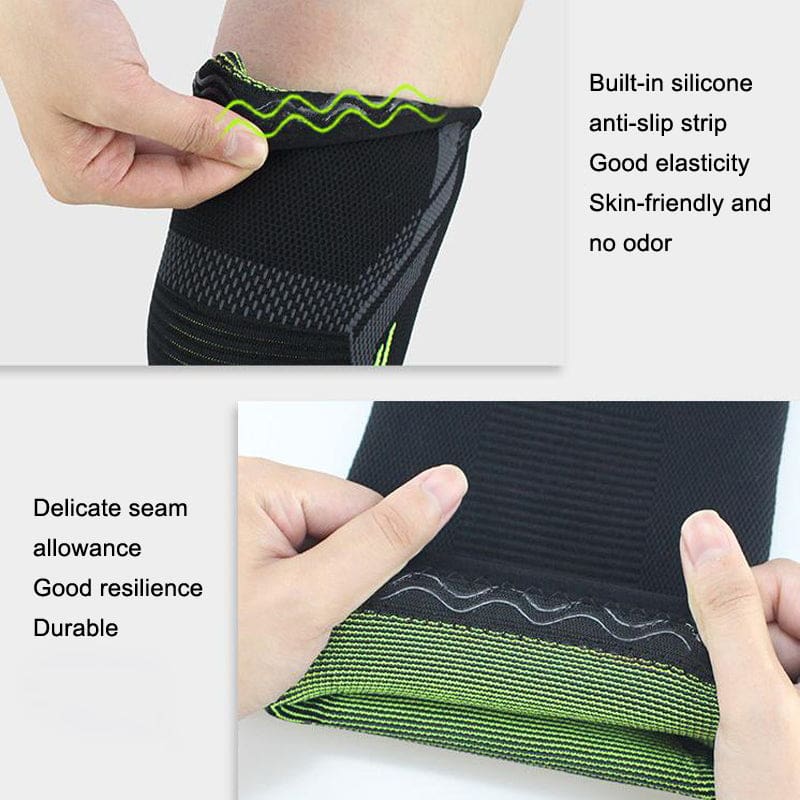 Nylon Sports Protective Gear Four-Way Stretch Knit Knee Pads - Image 5