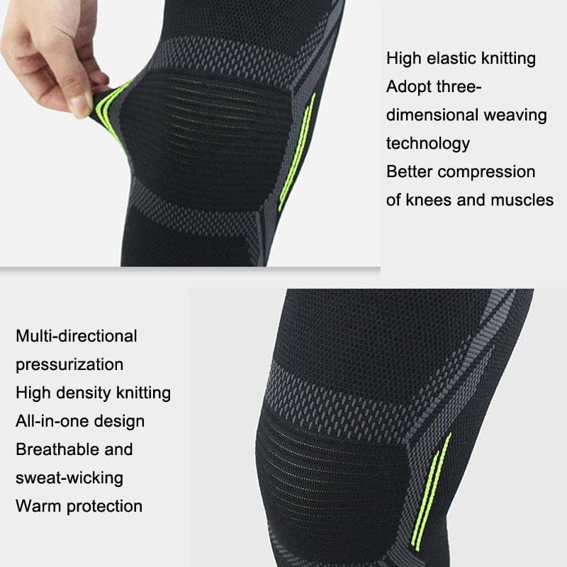 Nylon Sports Protective Gear Four-Way Stretch Knit Knee Pads - Image 6