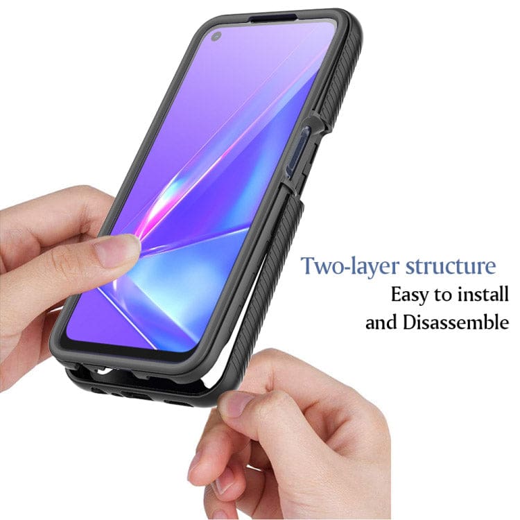 Oppo A16 Full Enclosure Protective Cover with Built-In Screen Protector - Image 4