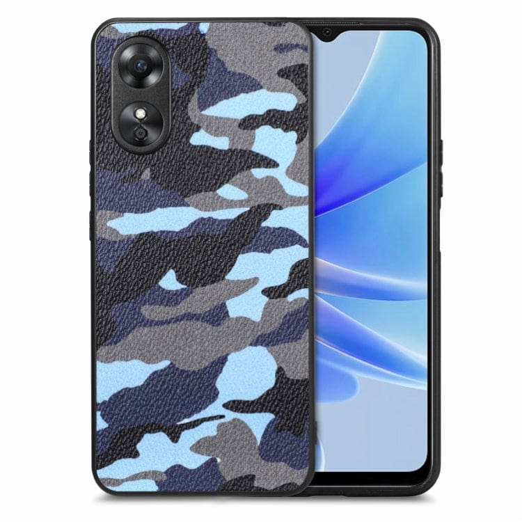 Oppo A17 4G Camo Leather Back TPU Rear Cover - Image 6