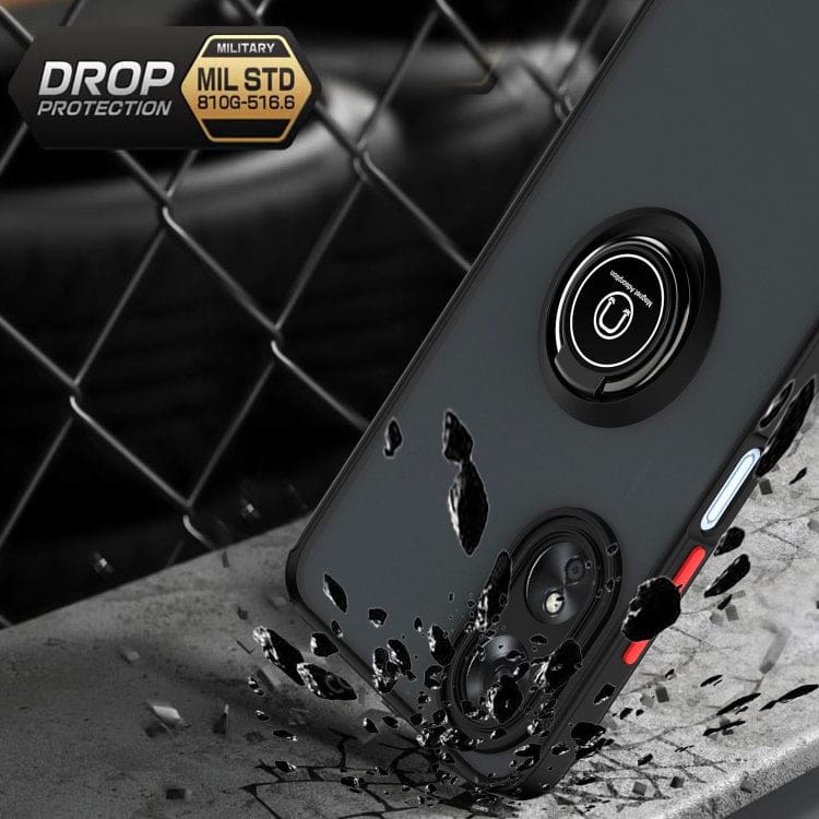 Oppo A17 4G Q-Shadow Rear Cover, Rotating Pull-Out Ring/Stand, Semi-Transparent - Image 4