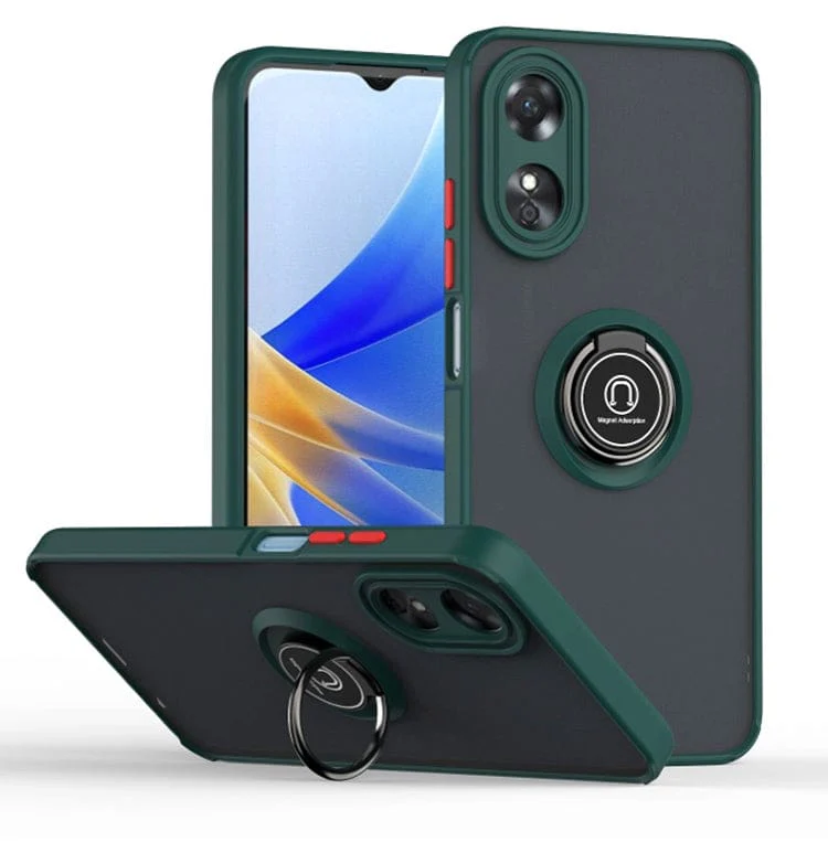 Oppo A17 4G Q-Shadow Rear Cover, Rotating Pull-Out Ring/Stand, Semi-Transparent - Image 7