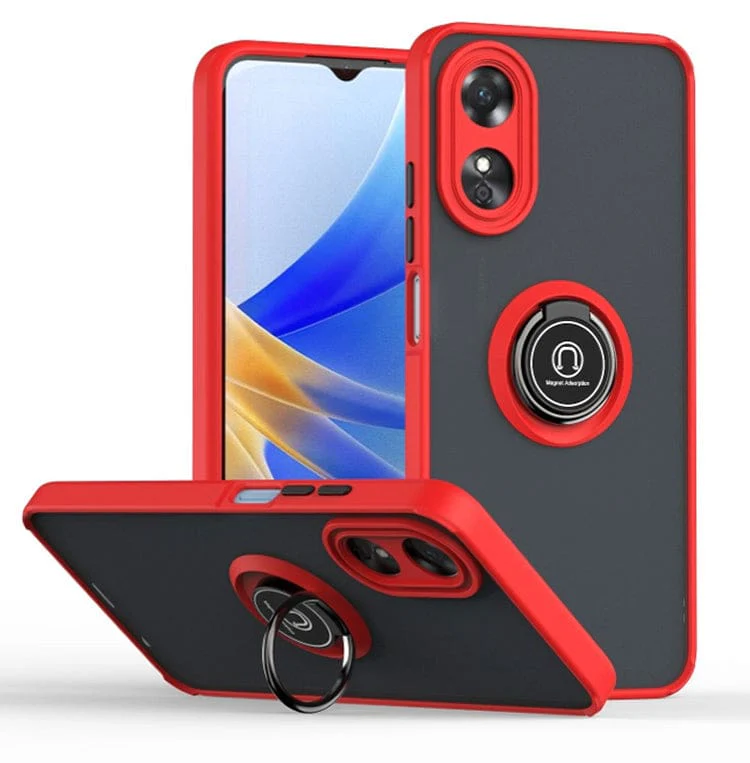 Oppo A17 4G Q-Shadow Rear Cover, Rotating Pull-Out Ring/Stand, Semi-Transparent - Image 8