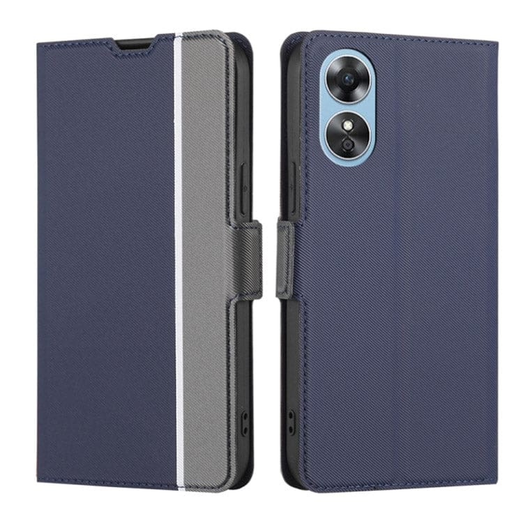 Oppo A17 Twill Pattern Flip Phone Cover and Wallet - Image 2