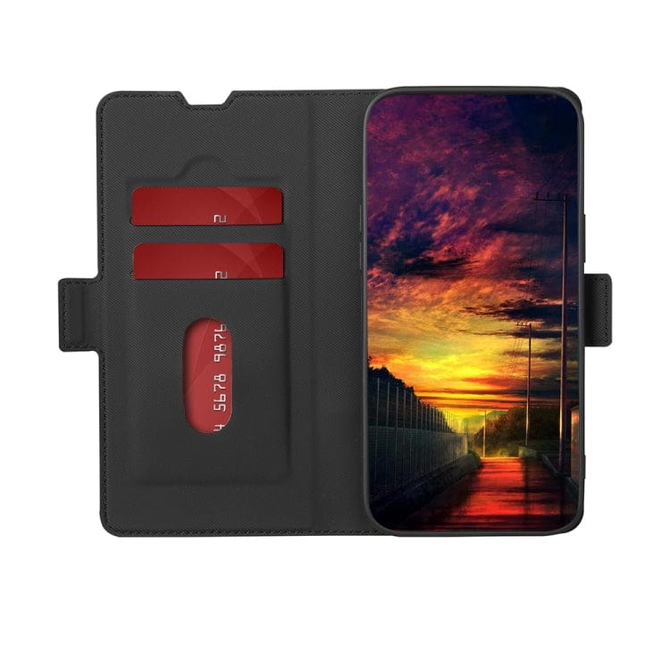 Oppo A17 Twill Pattern Flip Phone Cover and Wallet - Image 6