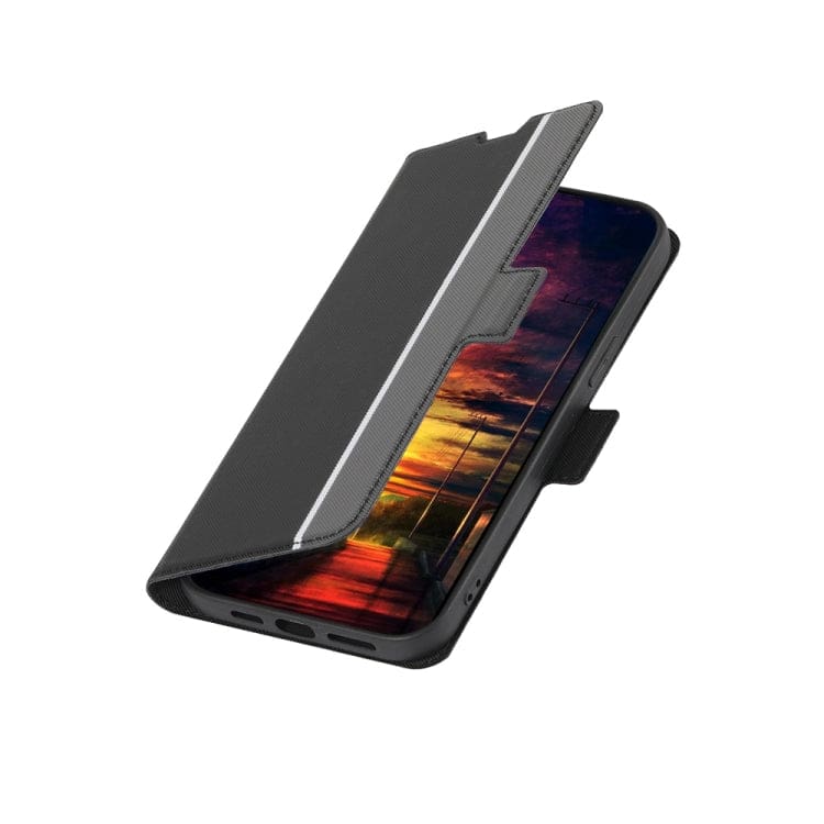 Oppo A17 Twill Pattern Flip Phone Cover and Wallet - Image 7