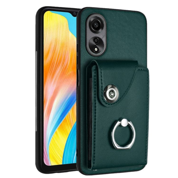 Oppo A38 / A18 Rear Wallet Cover with 8 Card Wallet and Ring/Stand - Image 8
