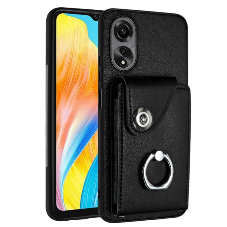 Oppo A38 / A18 Rear Wallet Cover with 8 Card Wallet and Ring/Stand - Image 9