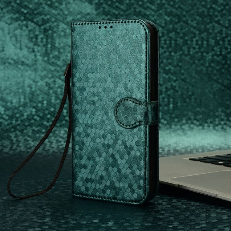 Oppo A5 4G / 5G Honeycomb Wallet Flip Cover, Card Holder - Image 2