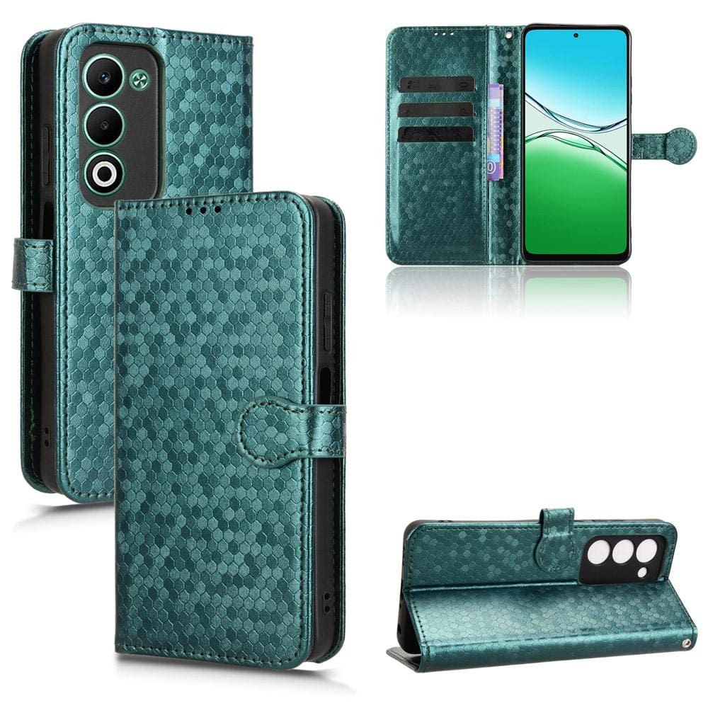 Oppo A5 4G / 5G Honeycomb Wallet Flip Cover, Card Holder - Image 7