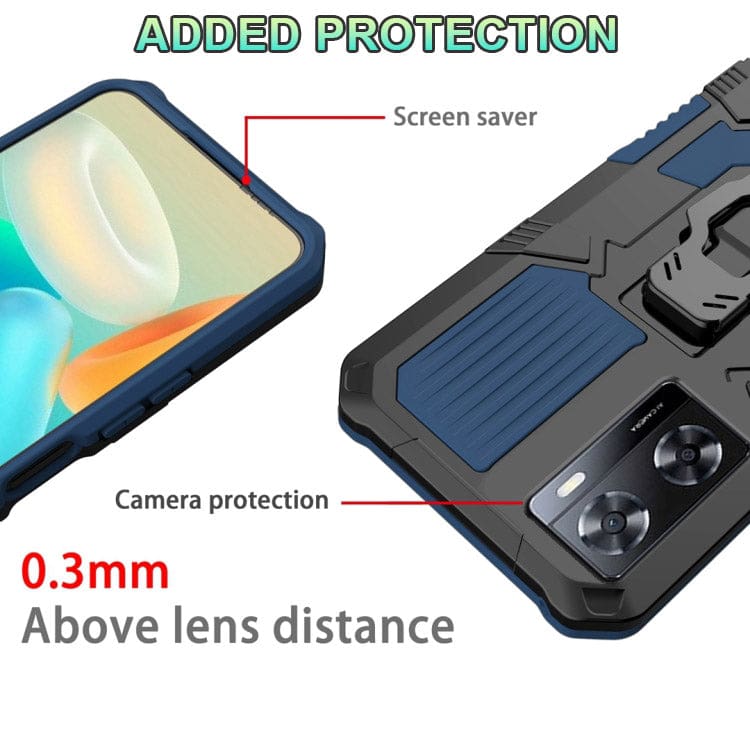 Oppo A57 4G / A57E / A57S Armor Rugged Protective Cover with Belt Clip/Stand - Image 3