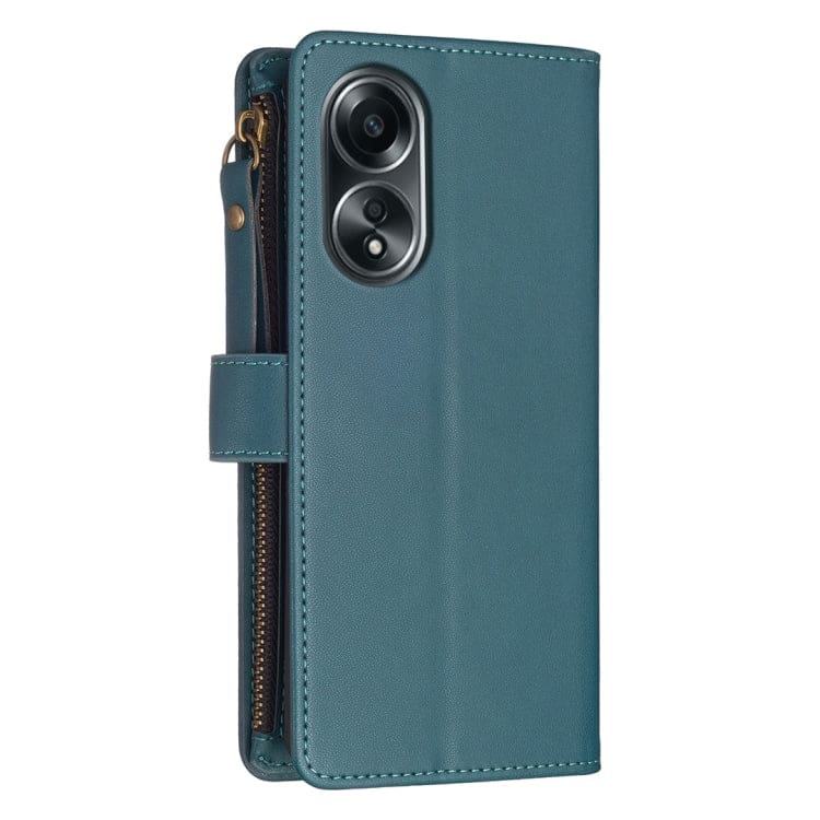 Oppo A58 4G Flip Front 9 Card Wallet Cover with Zip Pocket - Image 4