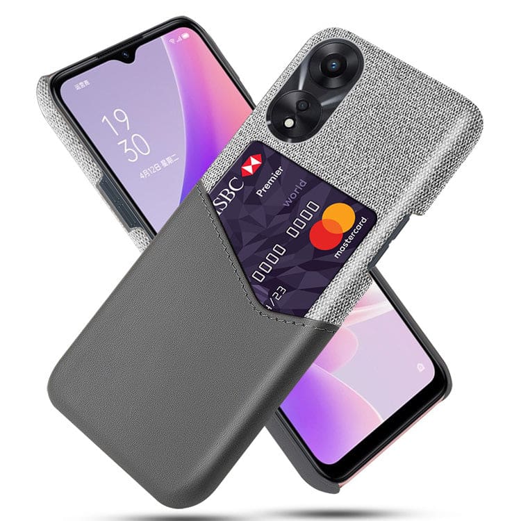 Oppo A58 5G / A58X / A78 5G Rear Card Slot Cover, Fabric Texture