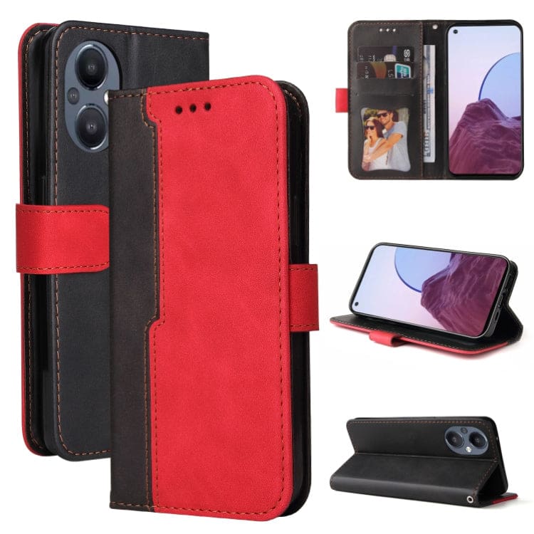 Oppo A96 5G / Reno7 Z 5G Splash Flip Phone Cover/Wallet with Card Slots, Magnetic Flap, Dual Colour - Image 9