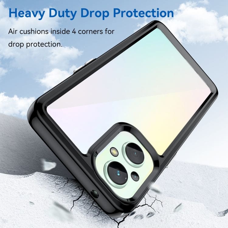 Oppo A96 5G - Transparent Back Rear Cover, Raised Bezel Protection, Cushioned Corners - Image 3