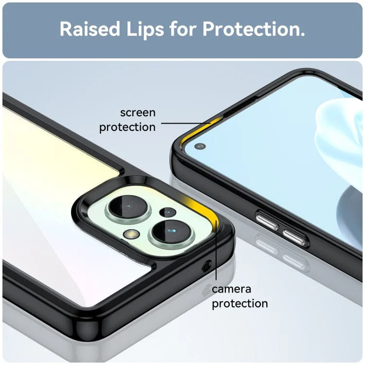 Oppo A96 5G - Transparent Back Rear Cover, Raised Bezel Protection, Cushioned Corners - Image 5
