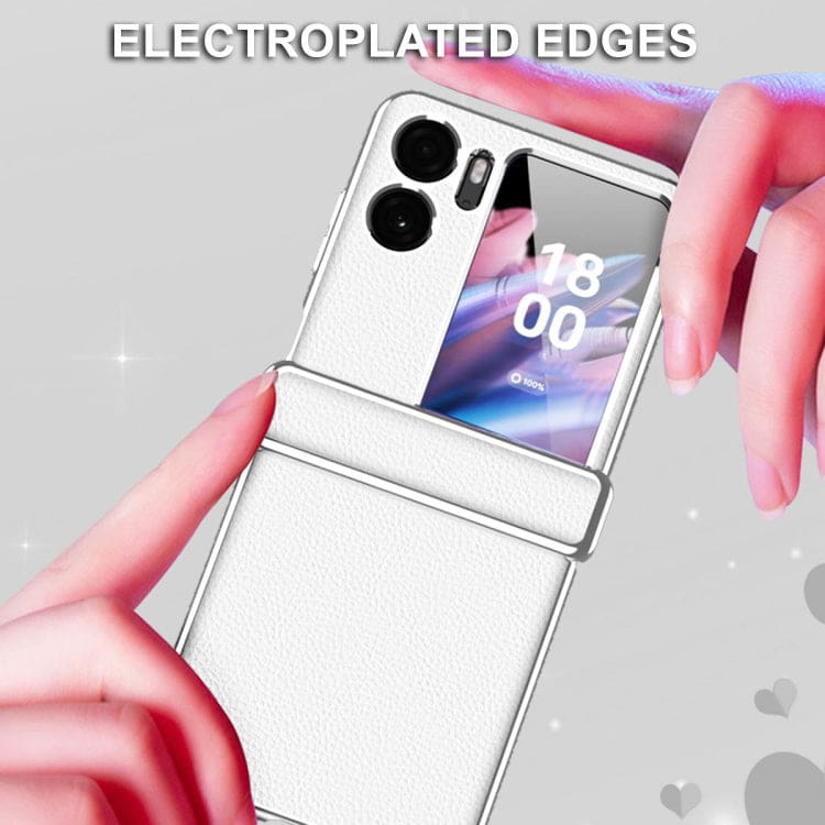 Oppo Find N2 Flip Electroplated Cover, Hinged, Rigid Shell - Image 2