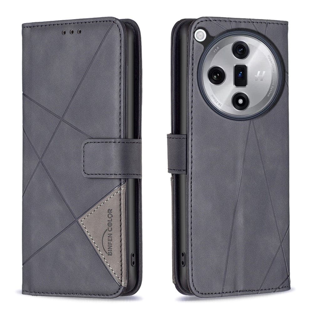 Oppo Find X7 Rhombus Wallet Flip Cover, Card Holder