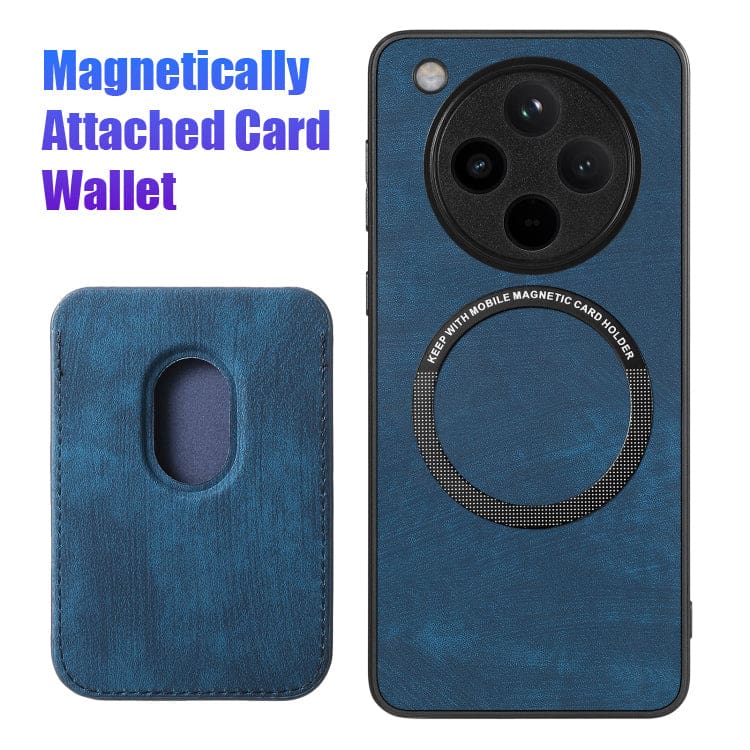 Oppo Find X8 Pro Smooth Leather Magsafe Cover with Removable Card Wallet - Image 2