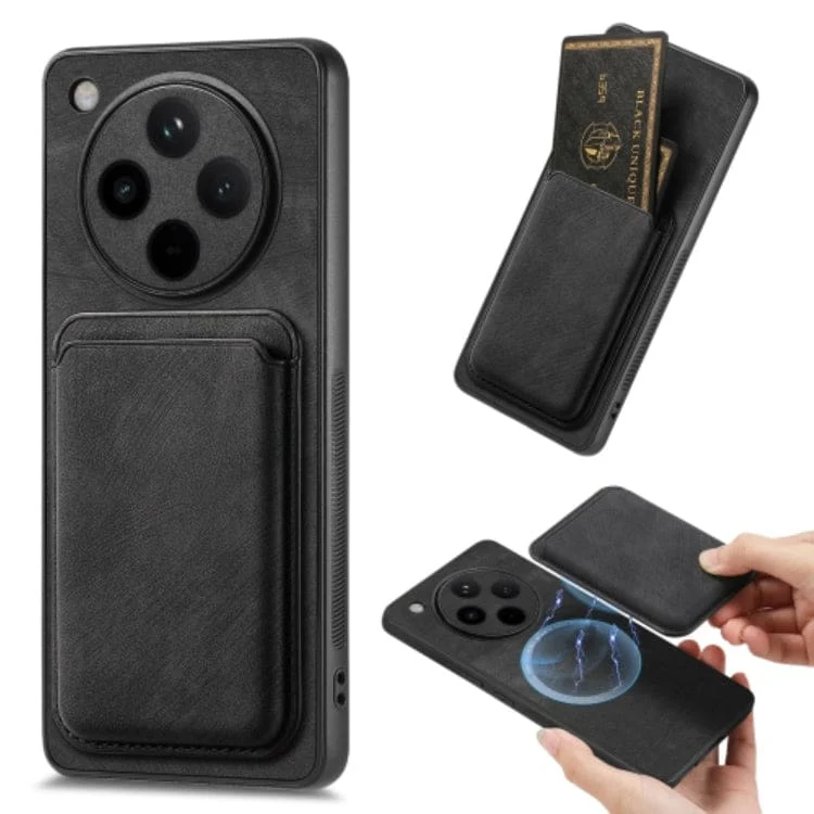 Oppo Find X8 Pro Smooth Leather Magsafe Cover with Removable Card Wallet - Image 6