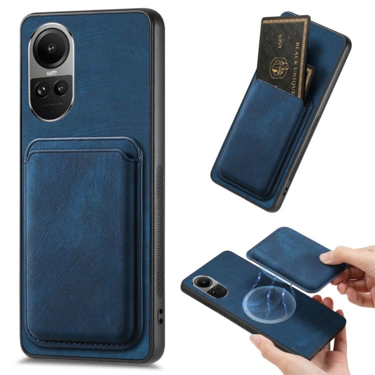 Oppo Reno 10 5G Smooth Leather Magsafe Cover with Removable Card Wallet - Image 7