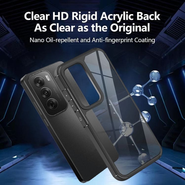 Oppo Reno 12 Pro 5G Acrylic Cover With Transparent Back Panel - Image 2