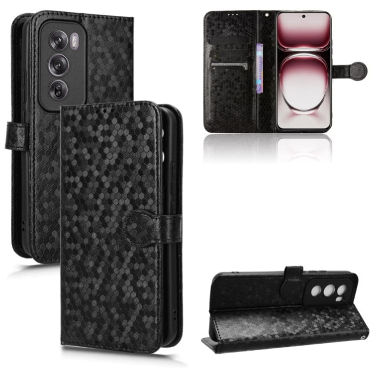 Oppo Reno 12 Pro 5G Honeycomb Wallet Flip Cover, Card Holder