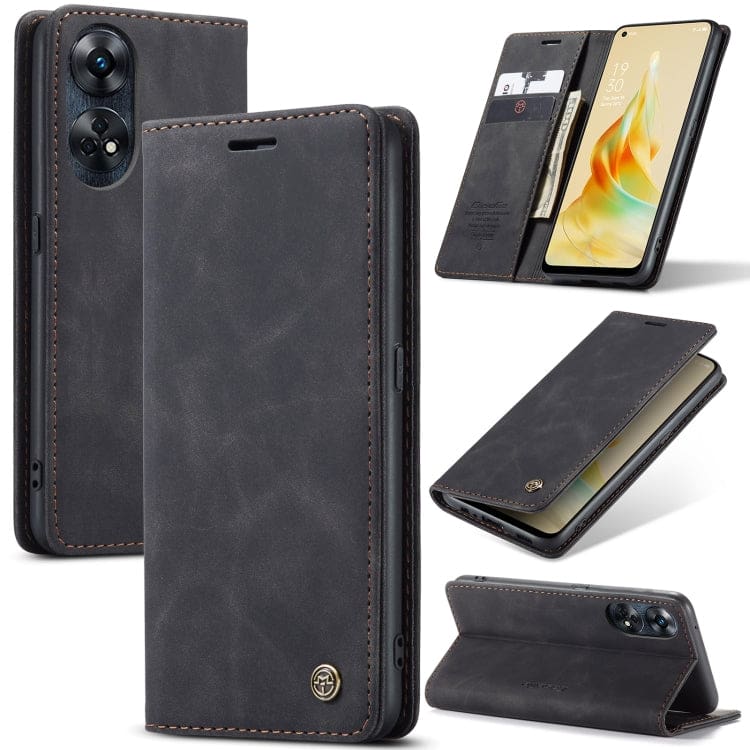 Oppo Reno 8 T 4G CaseMe 013 Wallet Flip Cover, Magnetic Closing Cover, Card Slots