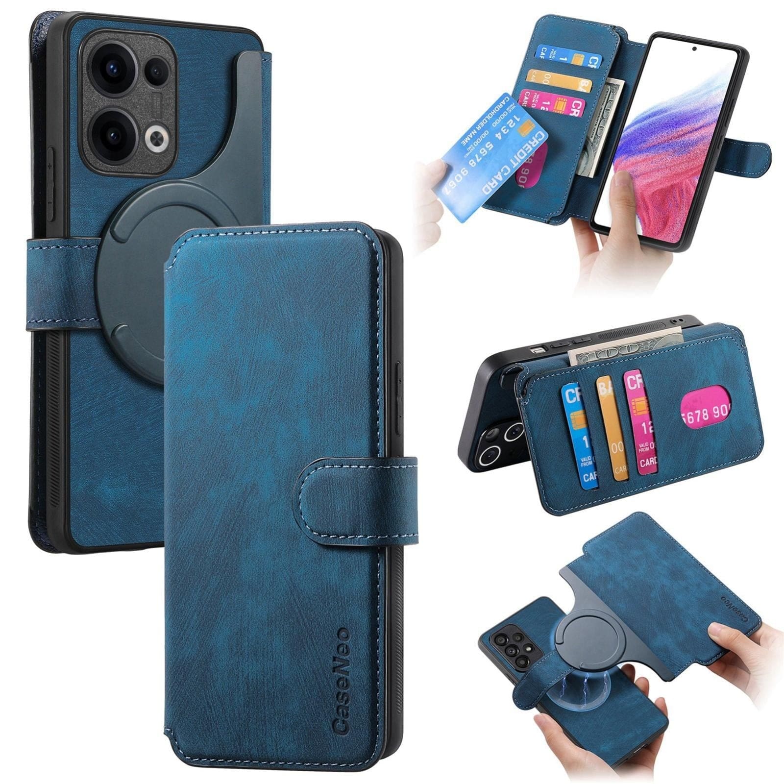 Oppo Reno13 F CaseNeo MW-03 2-in-1 Detachable Flip Cover Wallet - Image 8