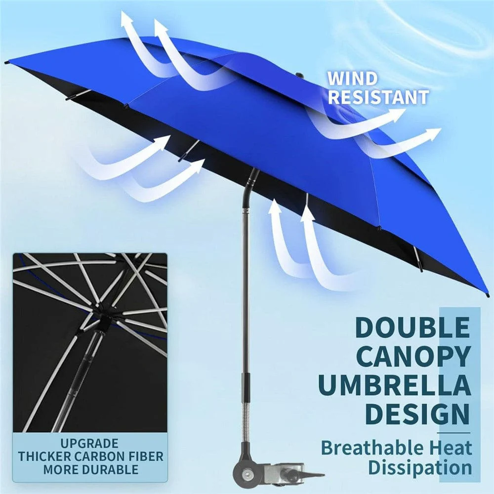 Outdoor Sun Umbrella with Clamp for Fishing and Camping Chairs - Image 2