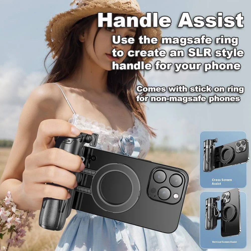 P15 Mini Extending MagSafe Selfie Stick | Wireless Bluetooth Tripod Phone Holder - Image 4