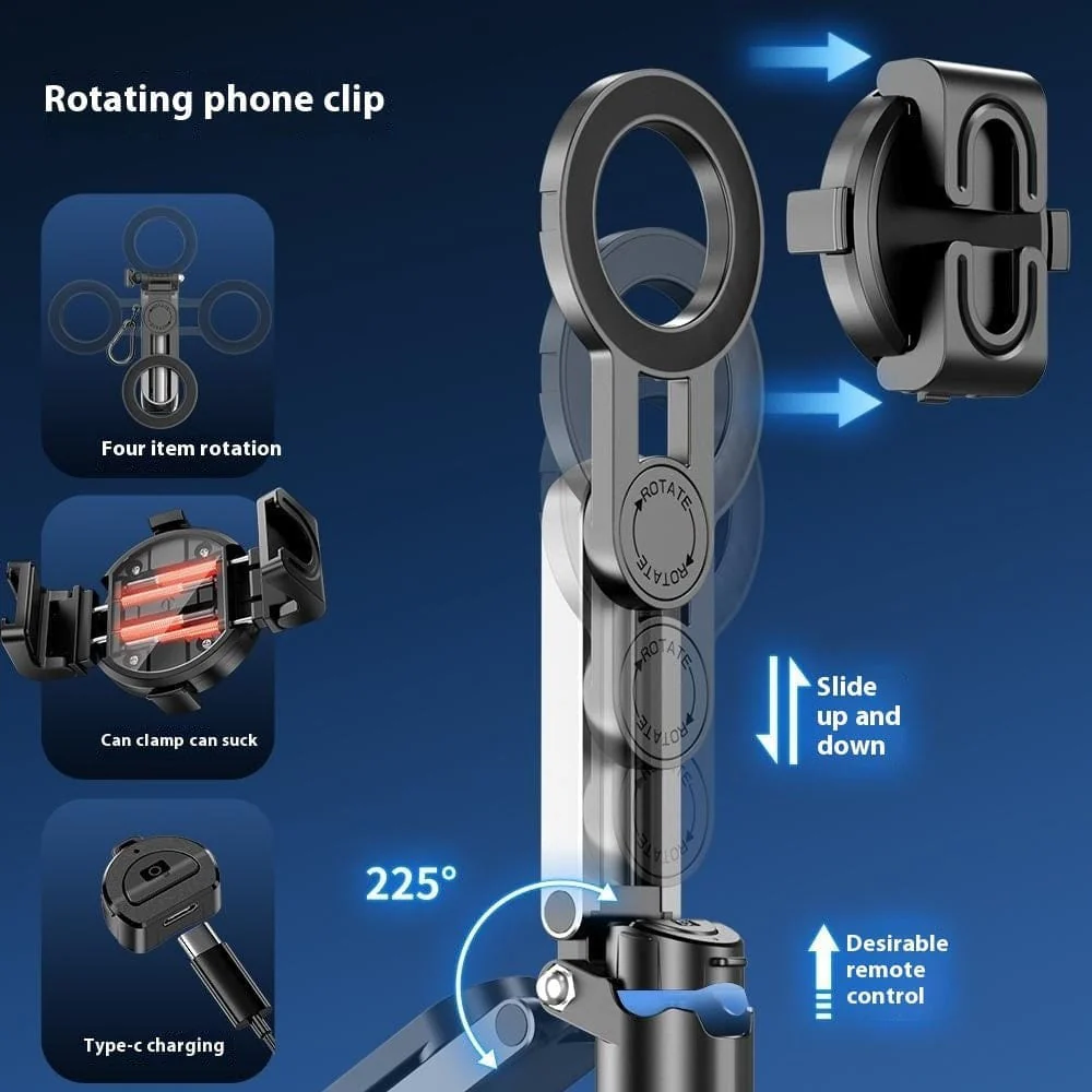 P15 Mini Extending MagSafe Selfie Stick | Wireless Bluetooth Tripod Phone Holder - Image 5
