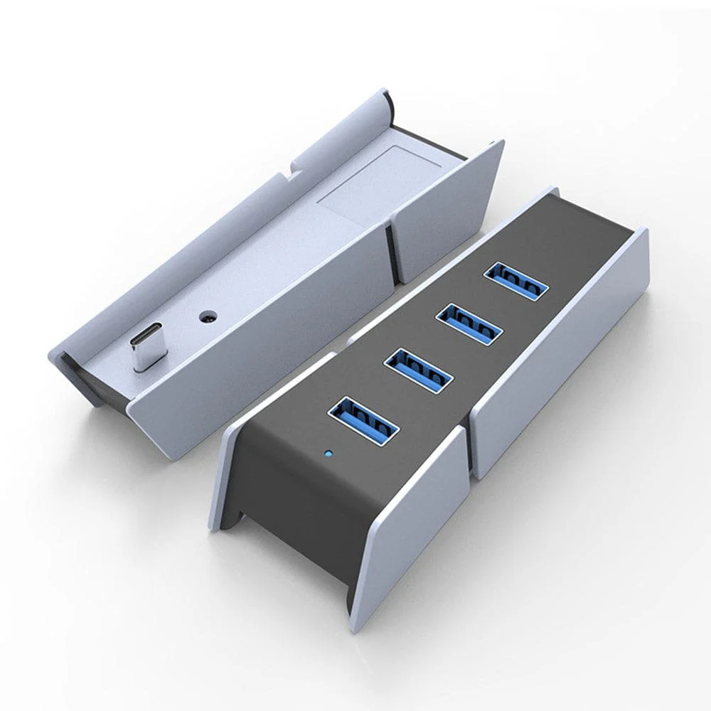P5S002 4-Port USB 2.0 Hub for Sony PS5 Console - External USB Expansion Adapter