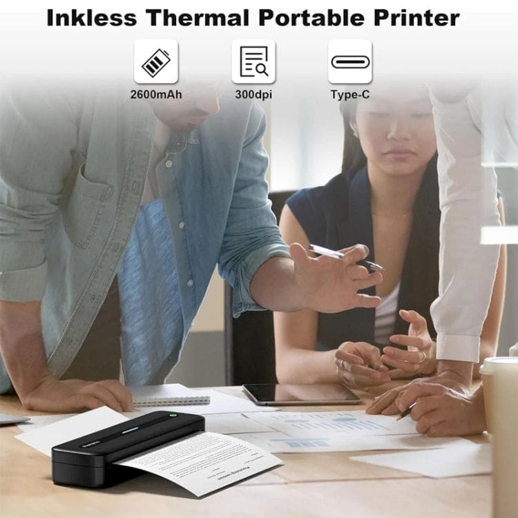 Phomemo M832 A4 Portable Bluetooth Direct Thermal Printer with Paper Roll Bin - Image 2