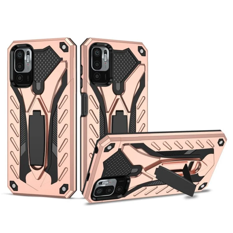 Poco M3 Pro / Redmi Note 10 5G Shockproof Folding Stand Rugged Cover, Fold Away Phone Stand - Image 6
