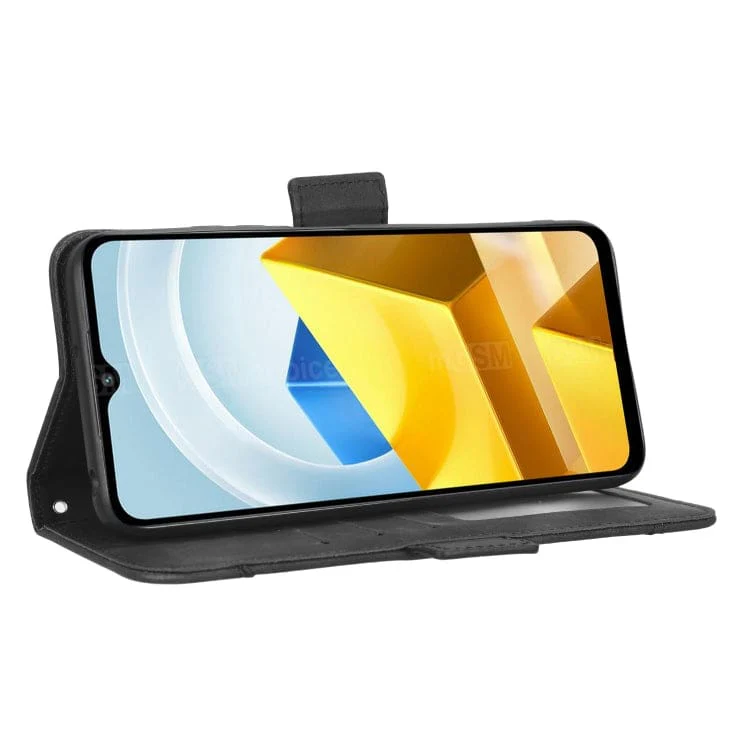 Poco M5 Deluxe Flip Cover Case, Credit Card Slots, Magnetic Closing - Image 6