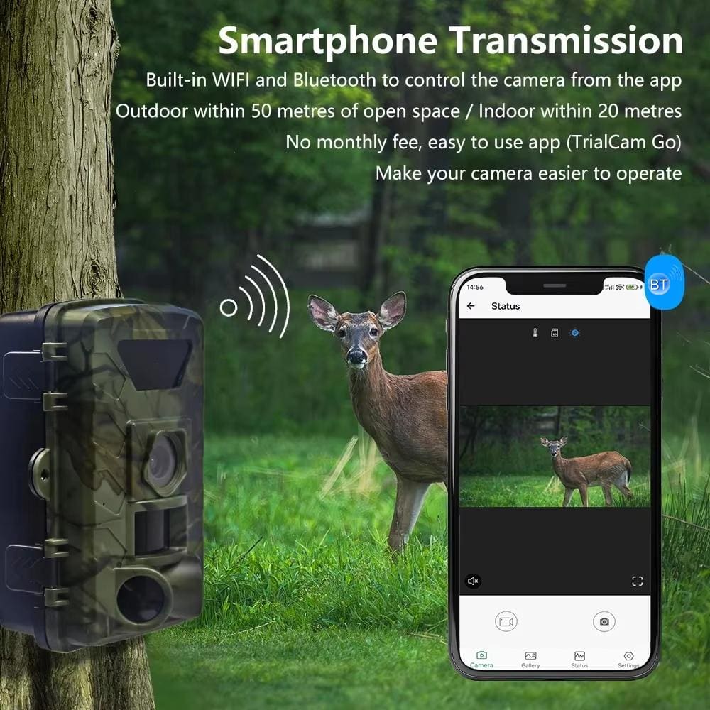 PR803W 8K Wireless Trail Camera | Wi-Fi Security Monitor with Phone App & Night Vision - Image 3
