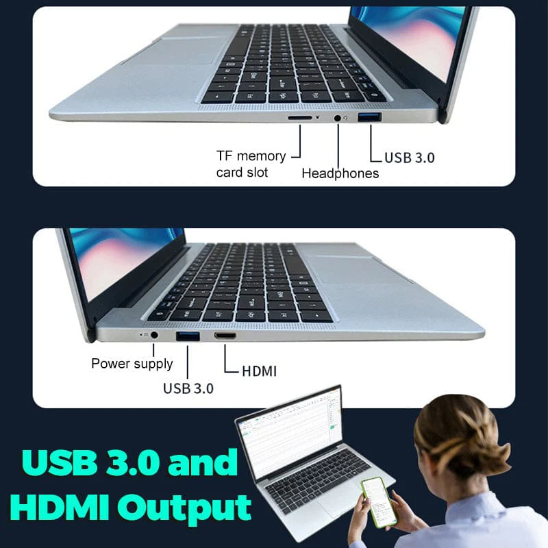 [PRE-OWNED] S07 14" HD Laptop, 12GB RAM + 256GB Storage, Windows 11 Pro, Intel J4025 Processor - Image 8