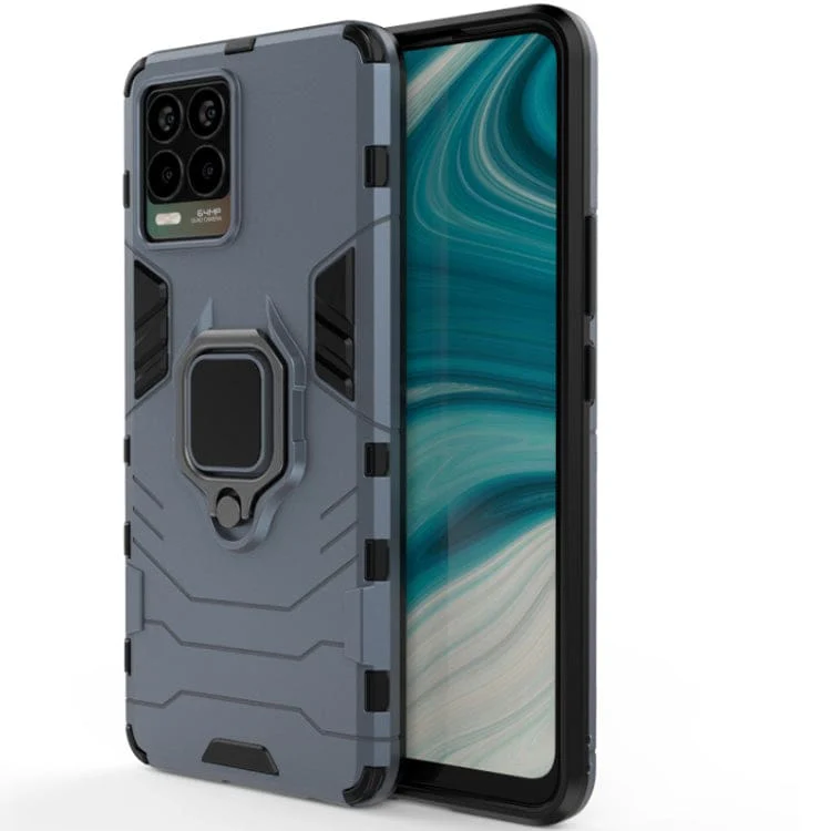 Realme 8 - Shock Proof Protective Cover with Metal Ring/Stand