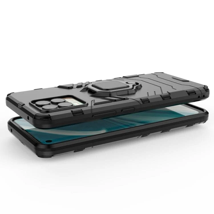 Realme 8 - Shock Proof Protective Cover with Metal Ring/Stand - Image 4
