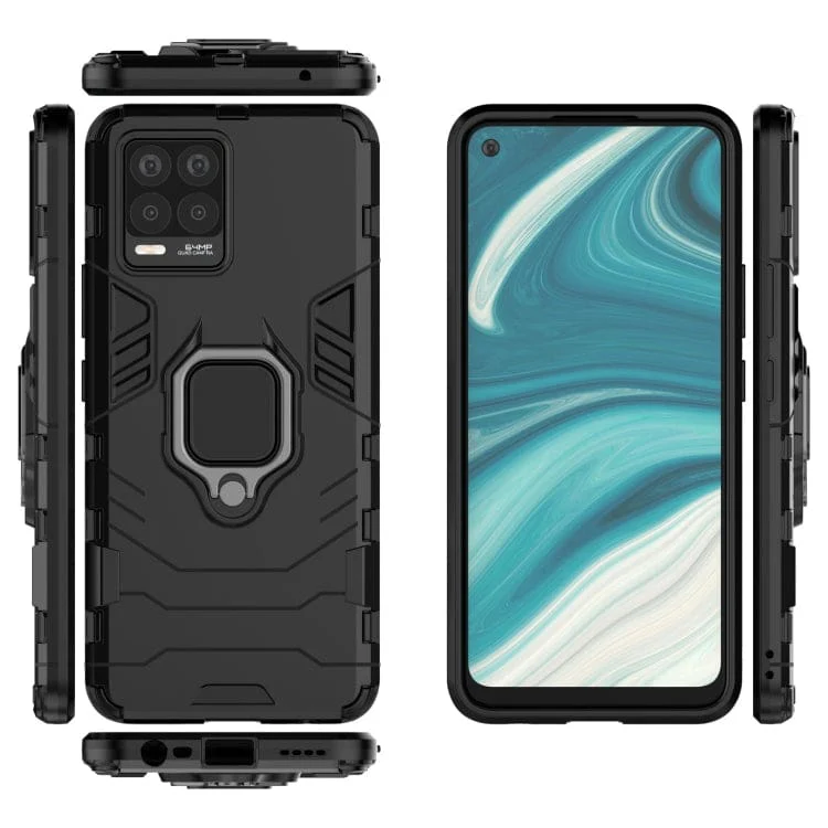 Realme 8 - Shock Proof Protective Cover with Metal Ring/Stand - Image 6